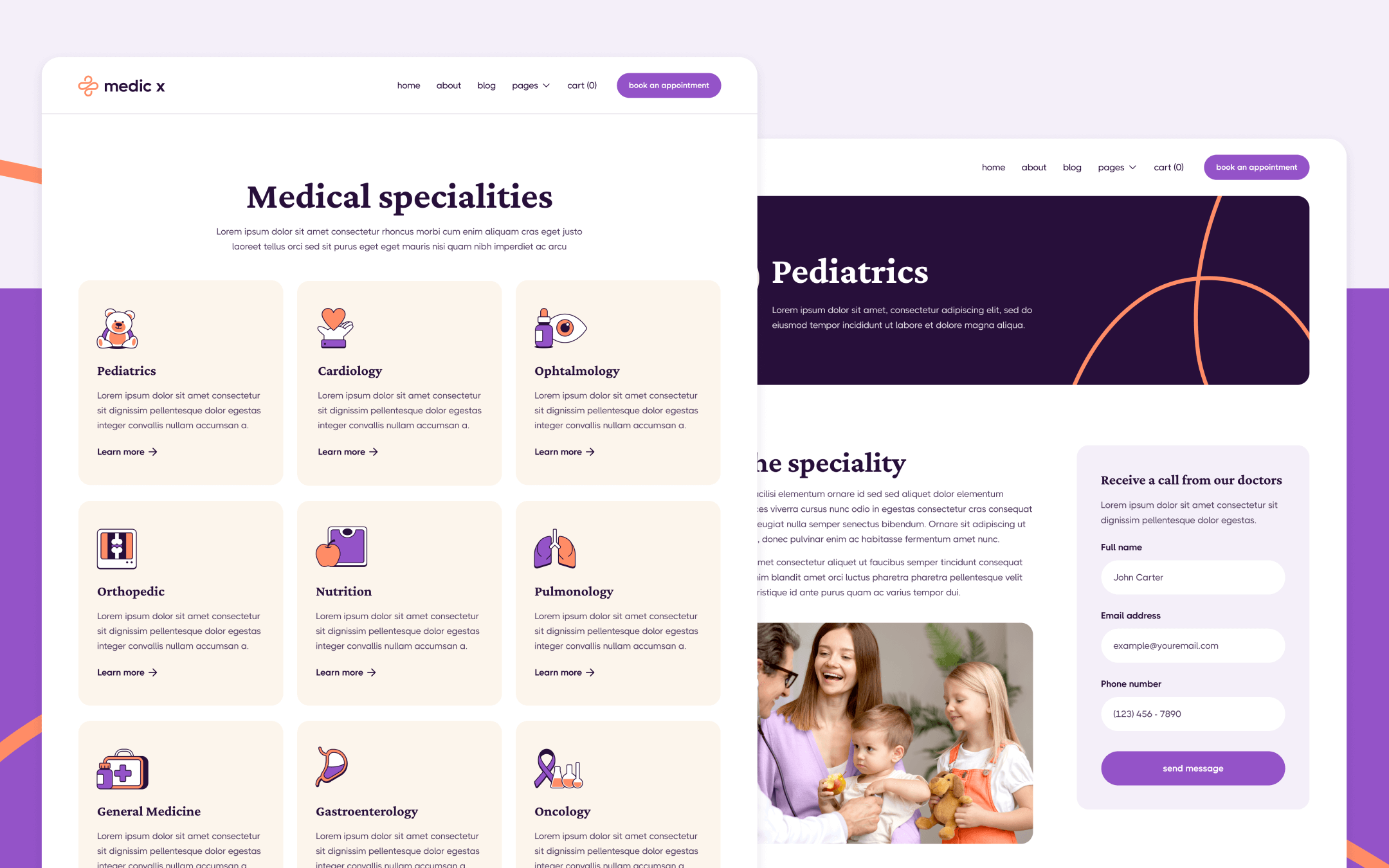 Medic X Template para Webflow