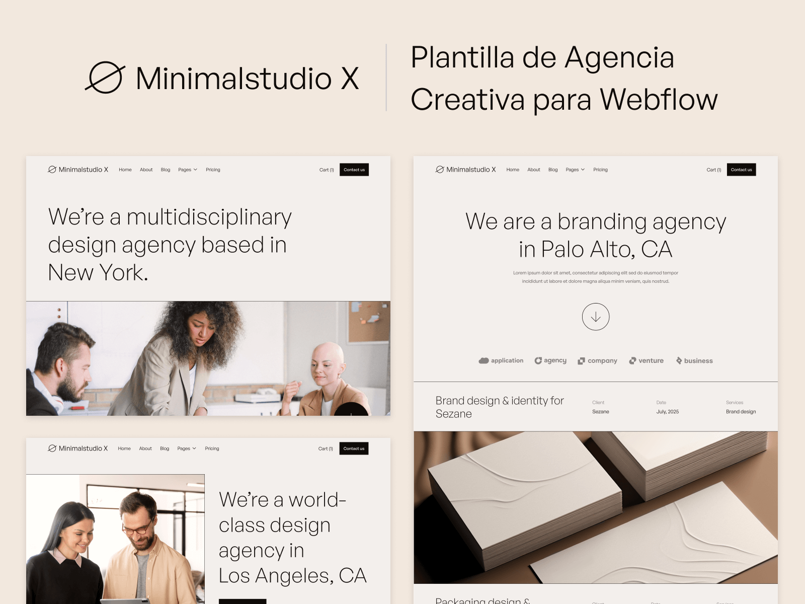 Plantilla de Agencia Creativa para Webflow