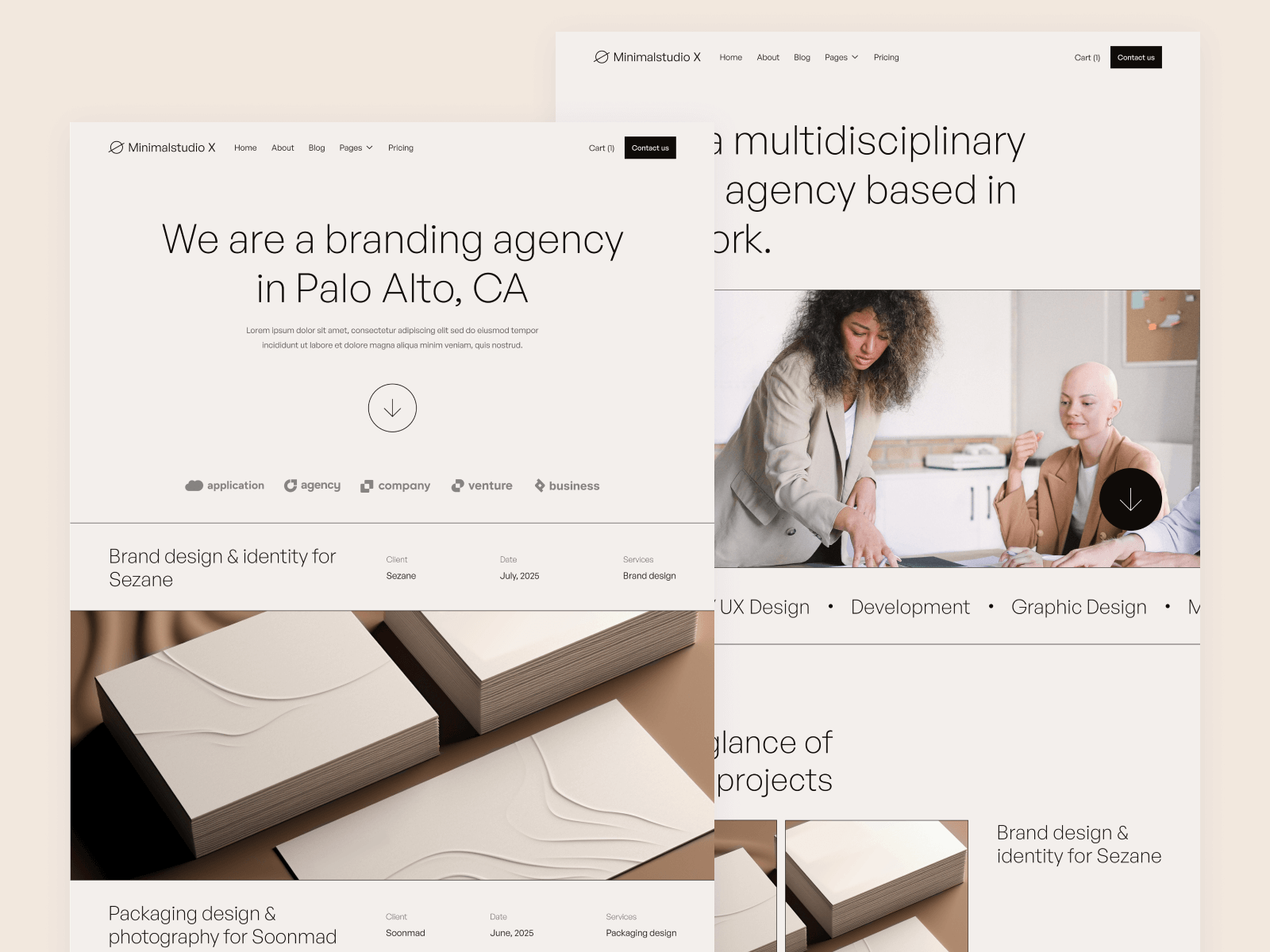 Template de Estudio de Diseño para Webflow