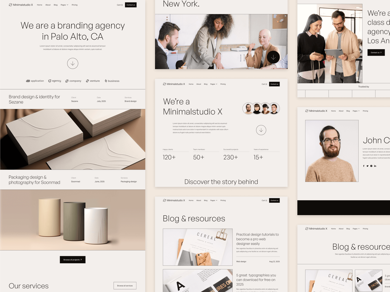 Plantilla de Estudio de Diseño para Sitio Web en Webflow