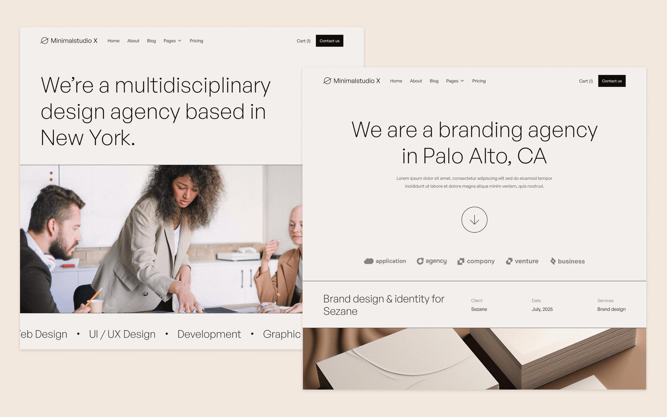 Minimalstudio X Template para Webflow