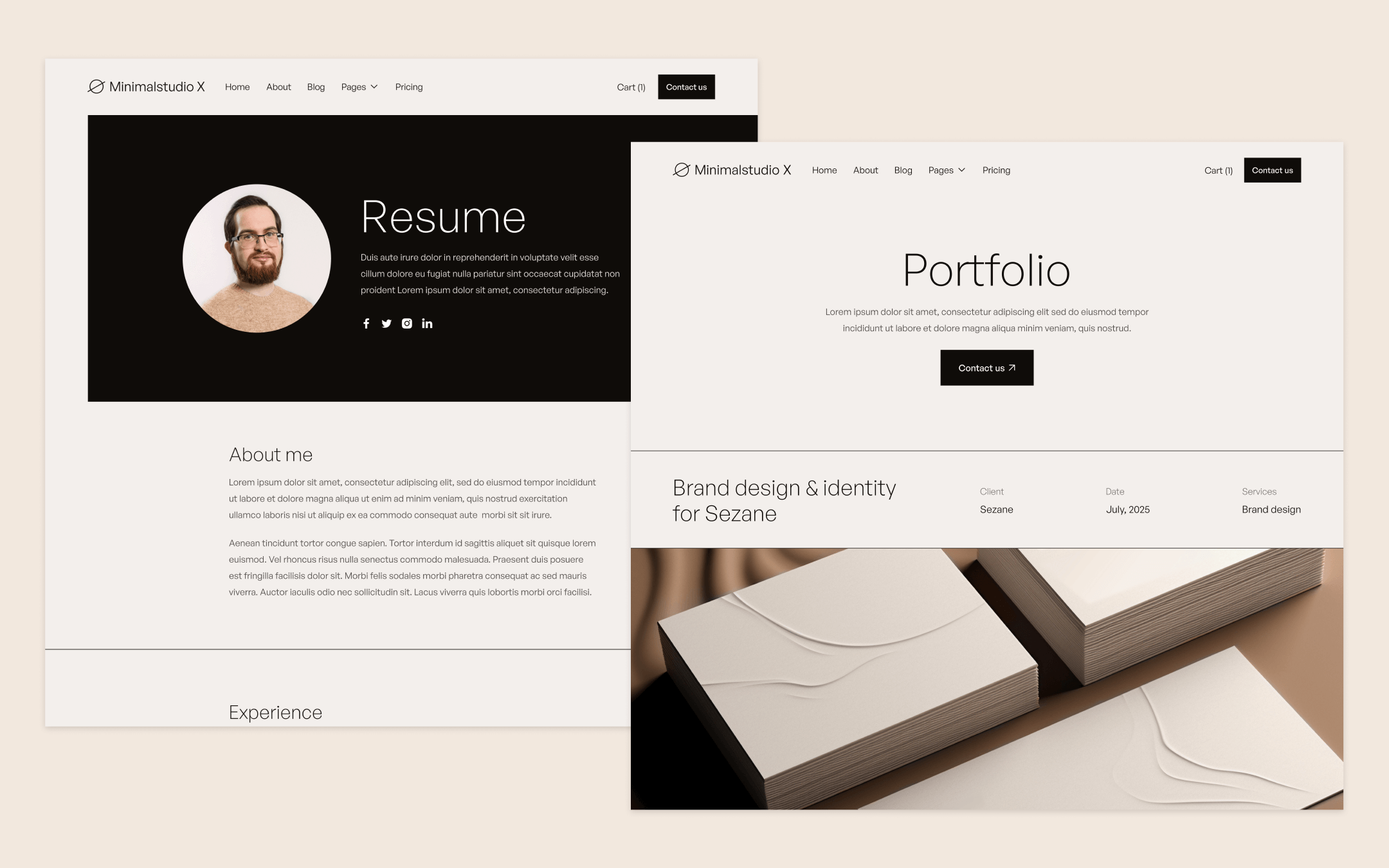 Minimalstudio X Template para Webflow