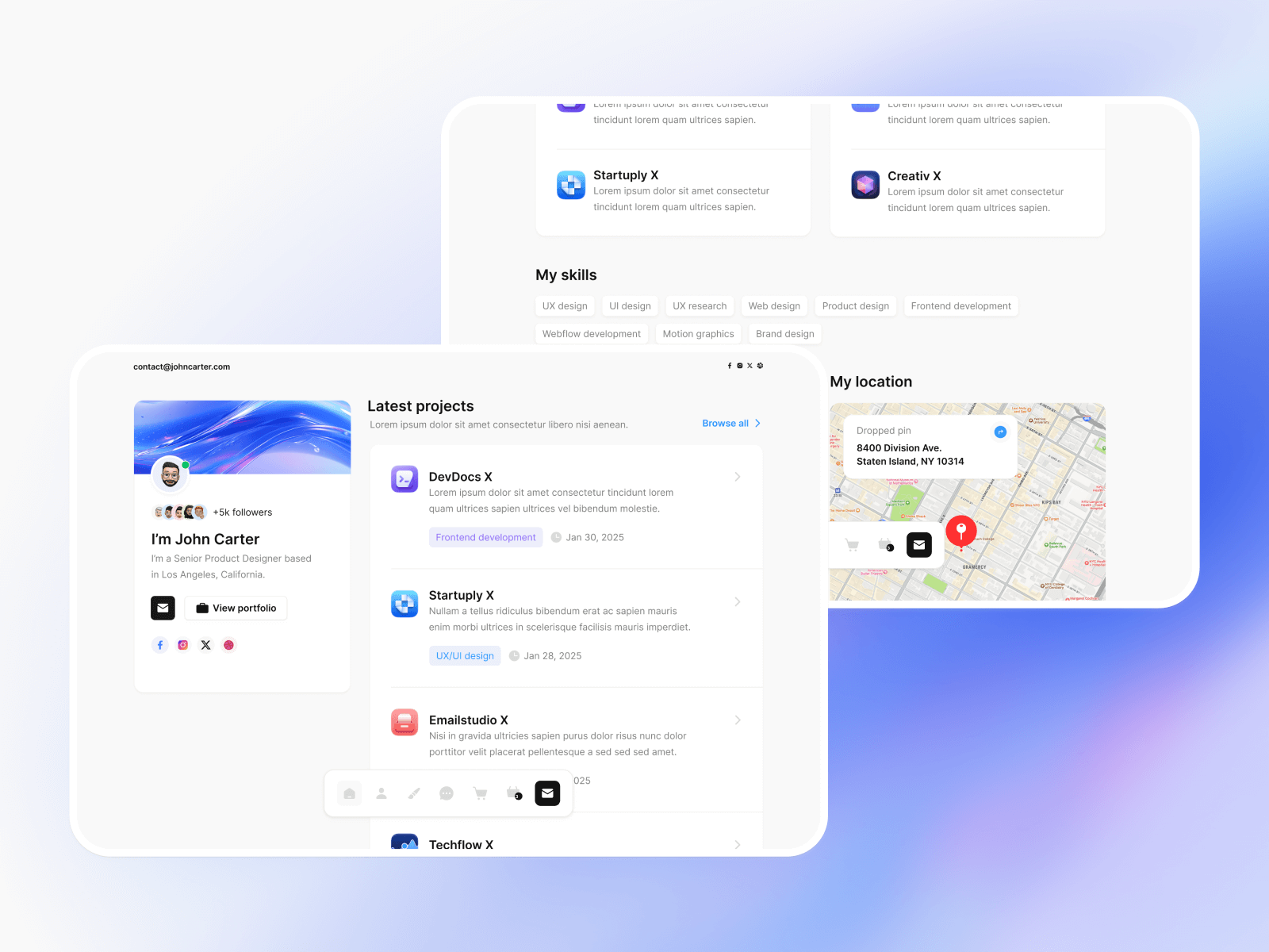Template de Curriculum Vitae para Webflow