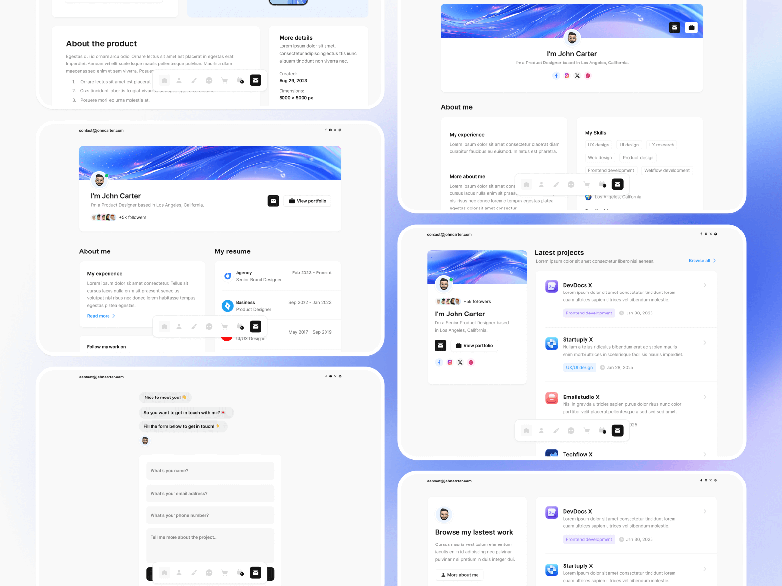 Plantilla de Curriculum Vitae para Sitio Web en Webflow