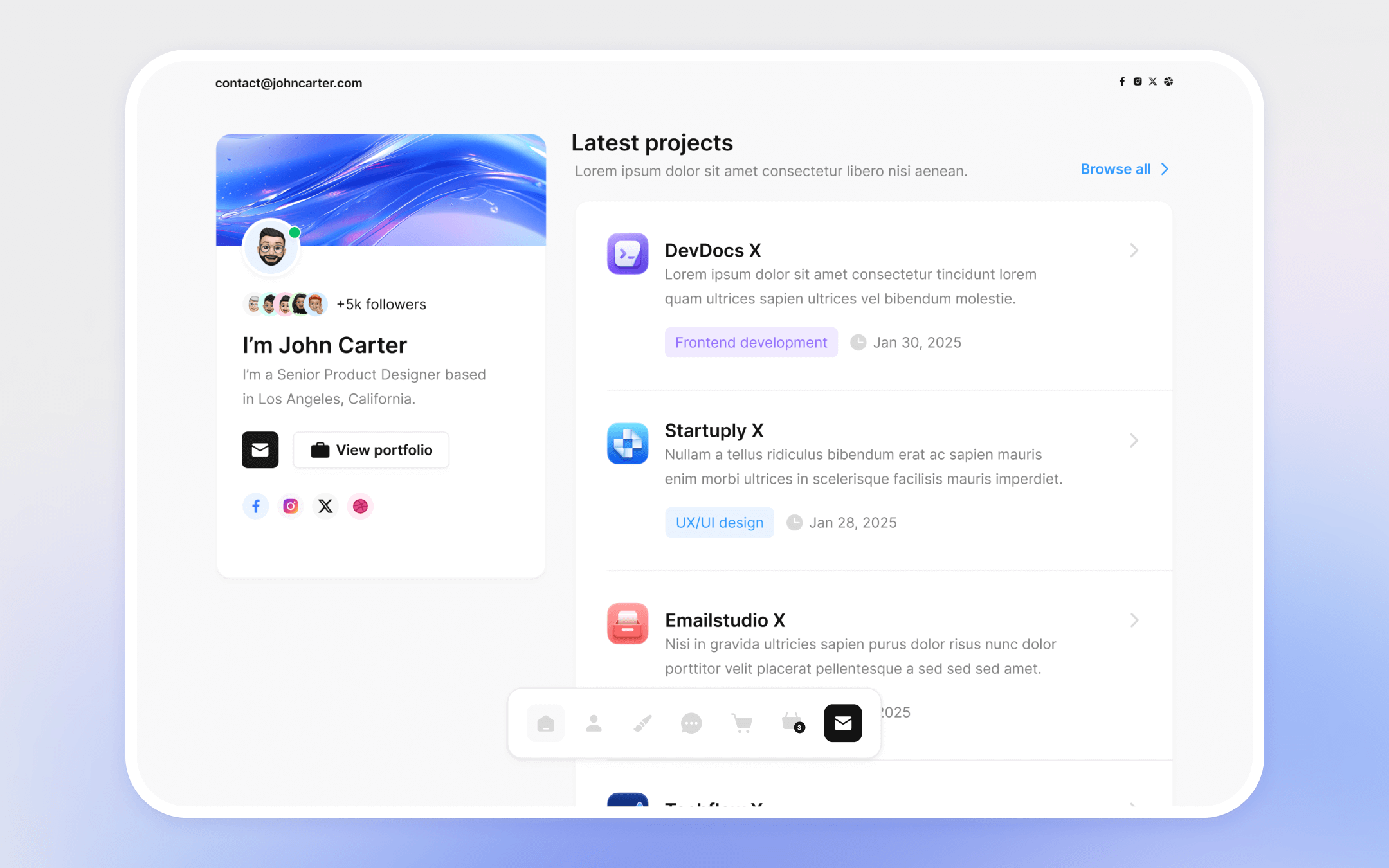 Personalfolio X Template para Webflow