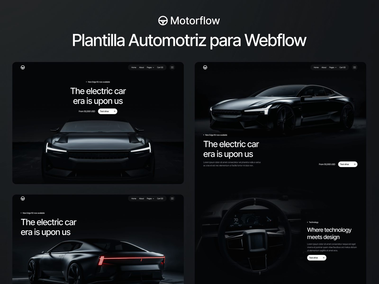 Plantilla Automotriz para Webflow