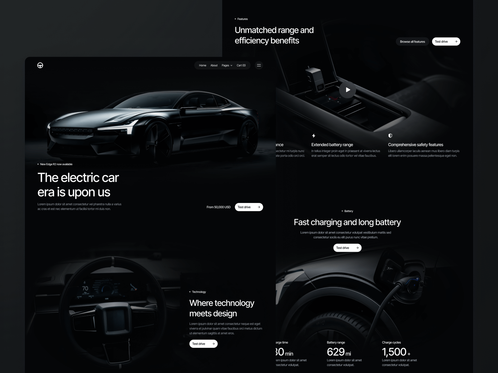 Template de Tecnología Automotriz para Webflow