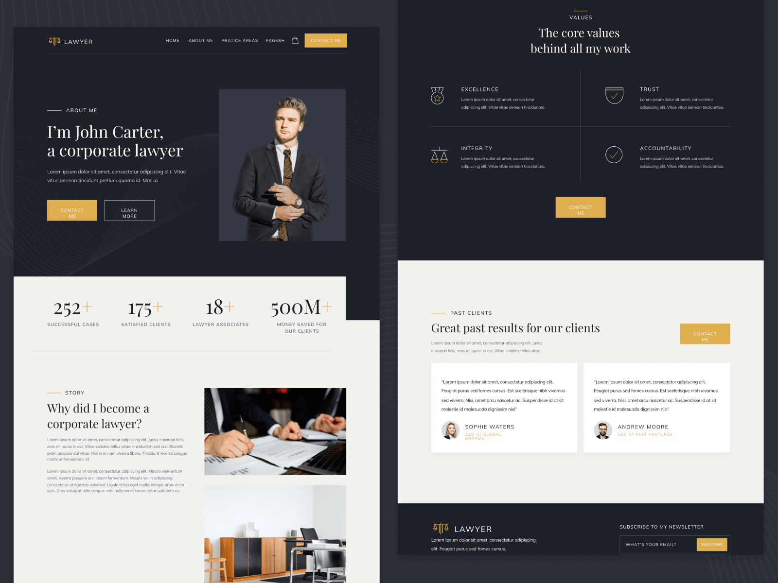 Plantilla para Webflow de Abogado