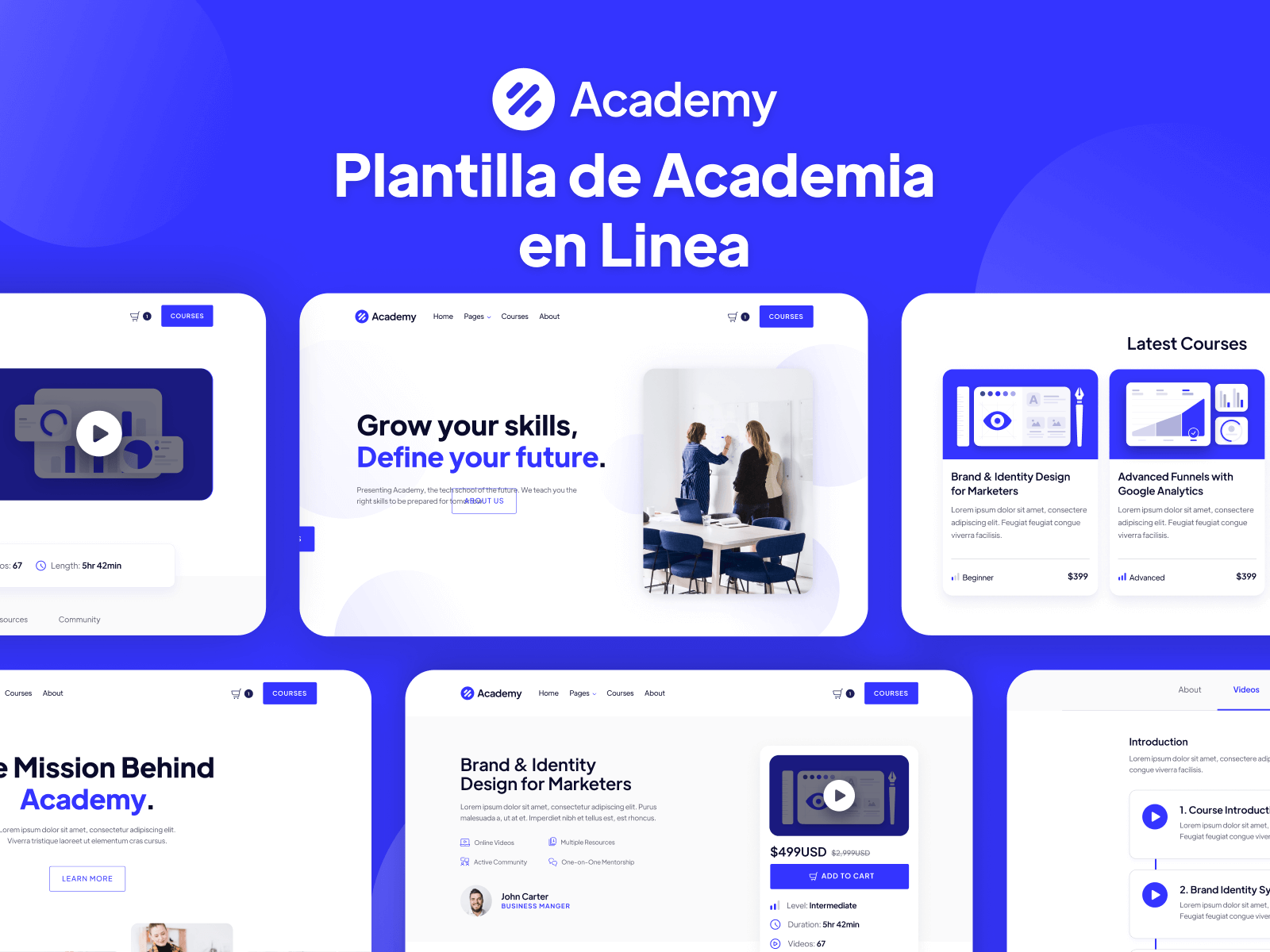 Plantilla de Academia en Línea para Webflow