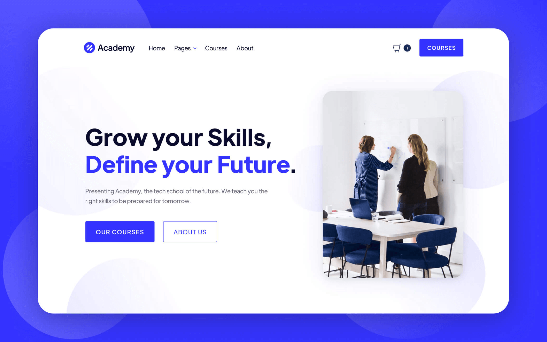 Plantilla de Academia en Linea para Webflow