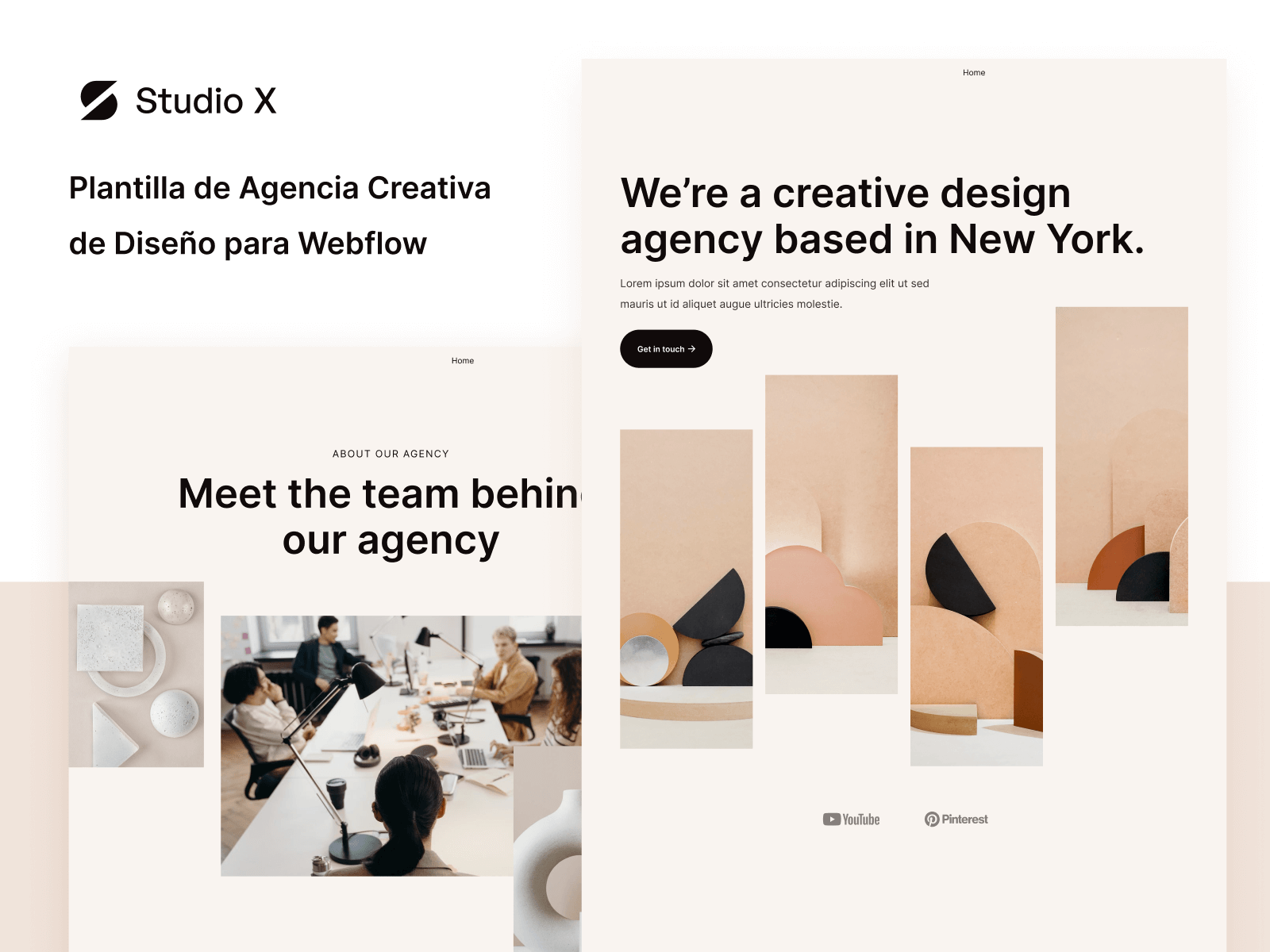 Plantilla de Agencia Creativa de Diseño para Webflow