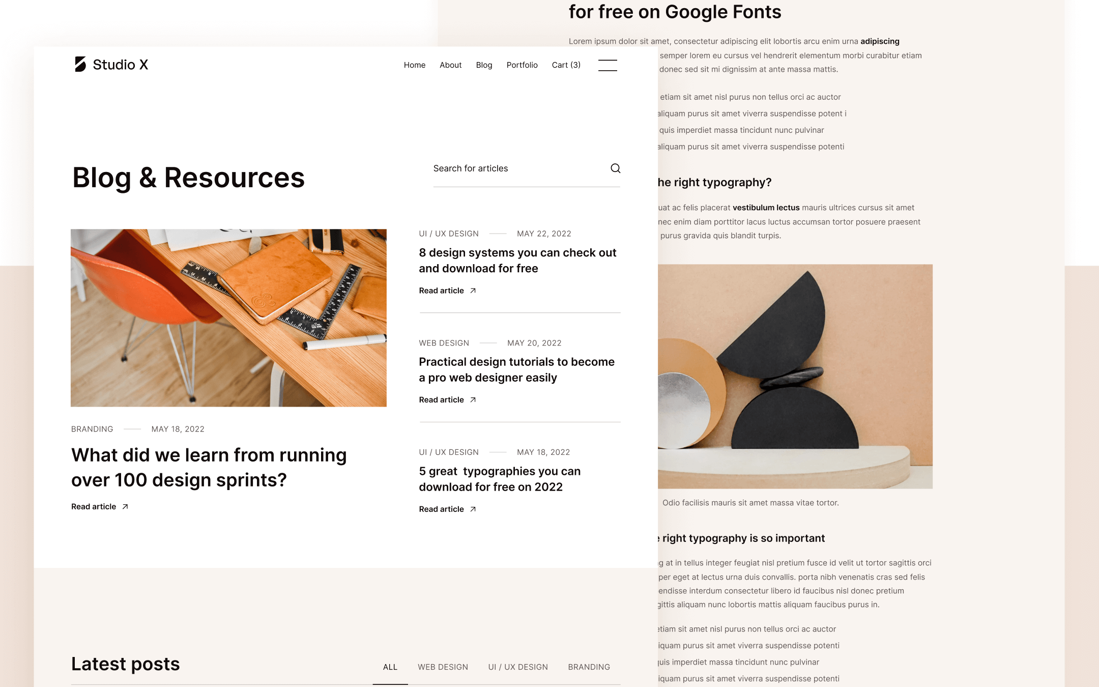 Studio X Template para Webflow