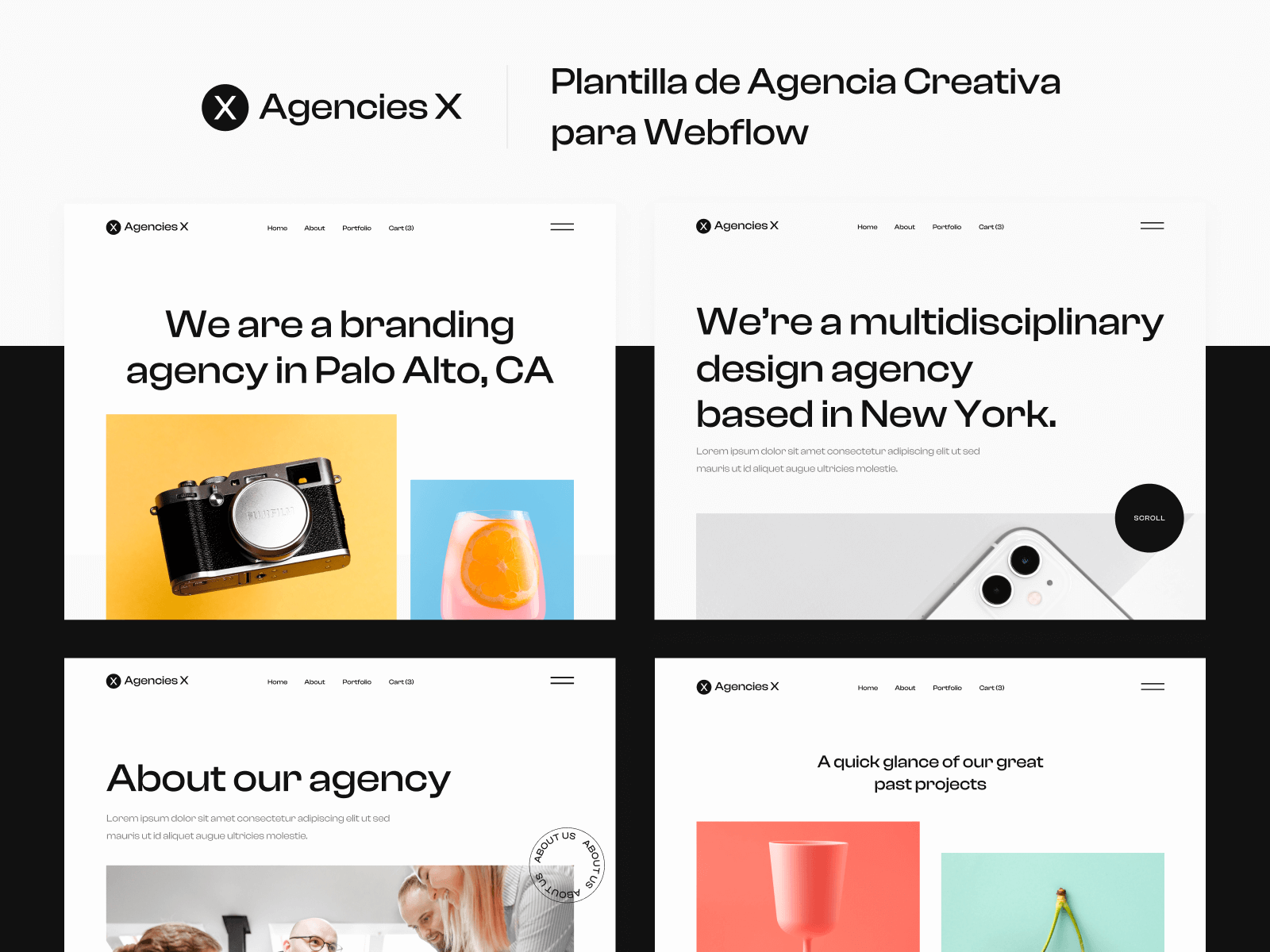 Plantilla de Agencia Creativa para Webflow