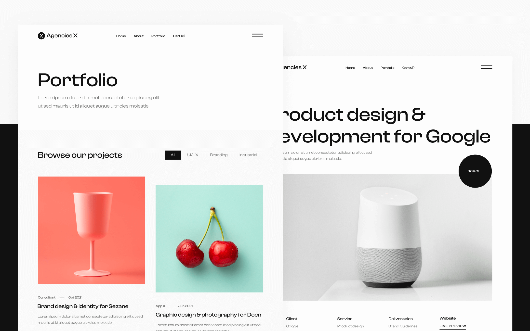 Agencies X Template para Webflow