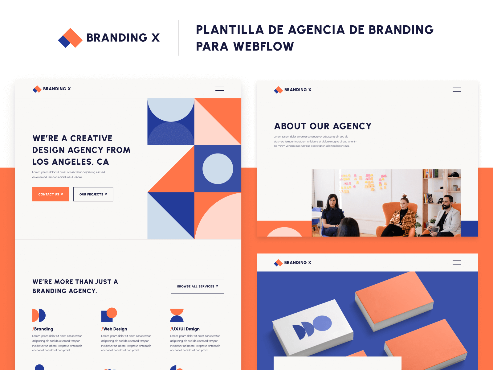 Plantilla de Agencia de Branding para Webflow