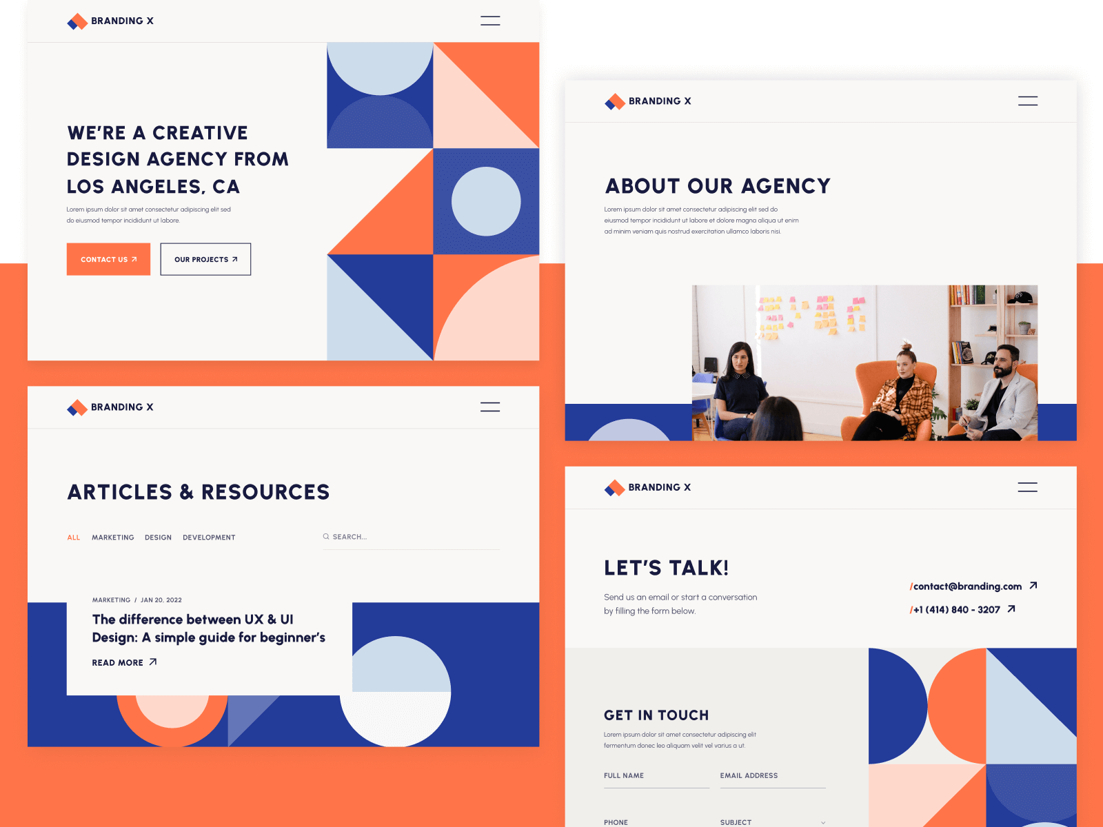Plantilla de Agencia de Identidad Visual para Webflow