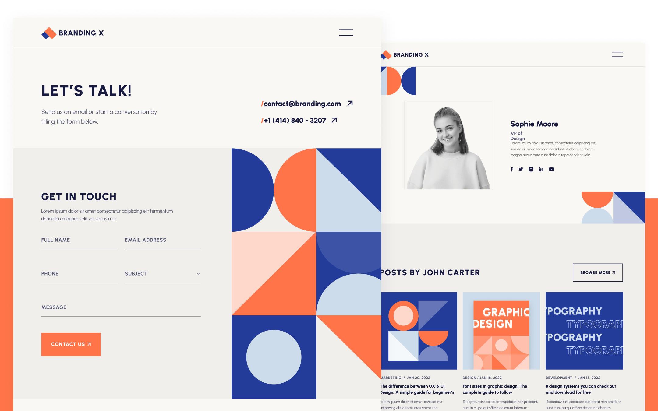 Branding X Template para Webflow