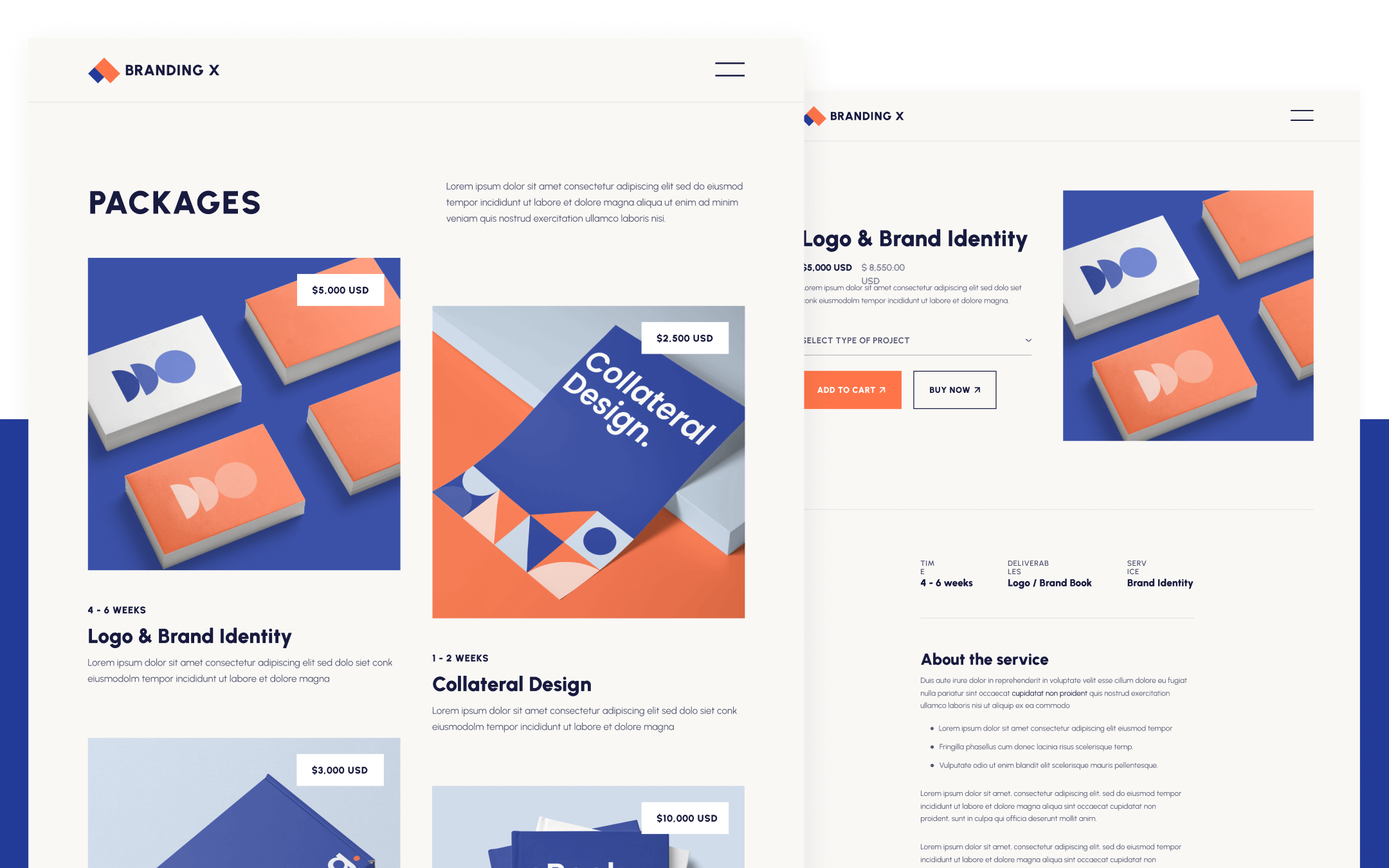 Branding X Template para Webflow