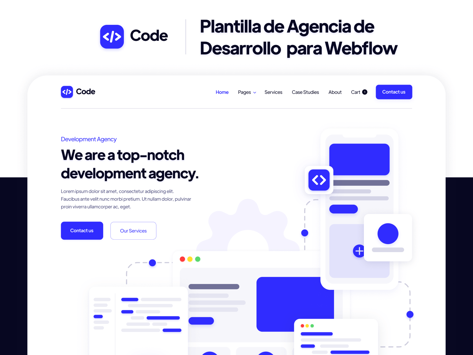 Plantilla de Agencia de Desarrollo para Webflow