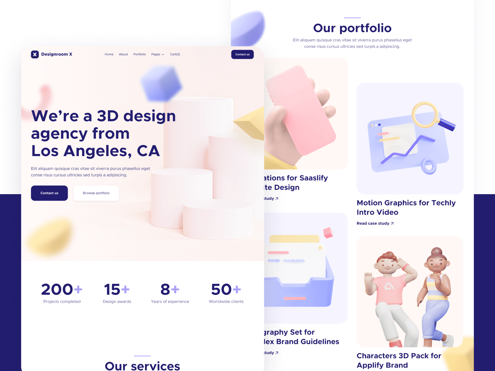 Template de Estudio de Diseño VR/AR para Webflow