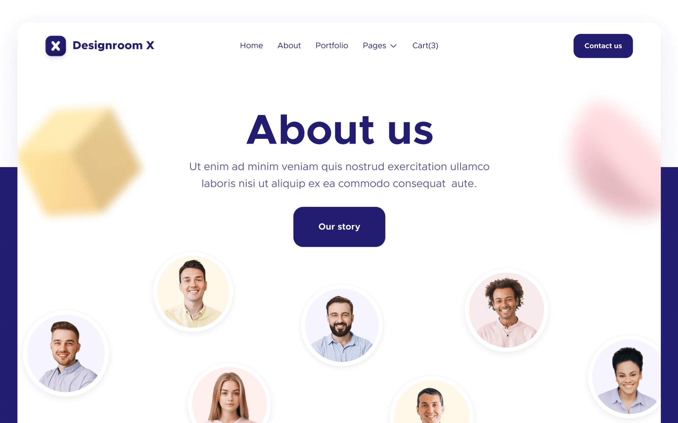 Designroom X Template para Webflow