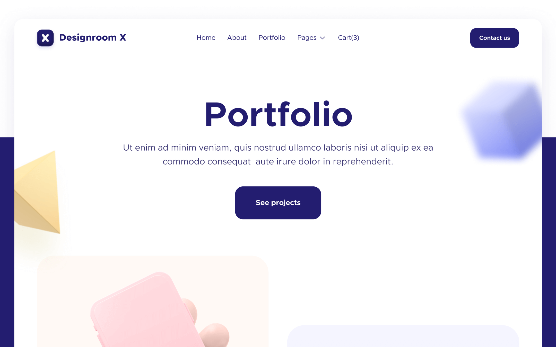 Designroom X Template para Webflow