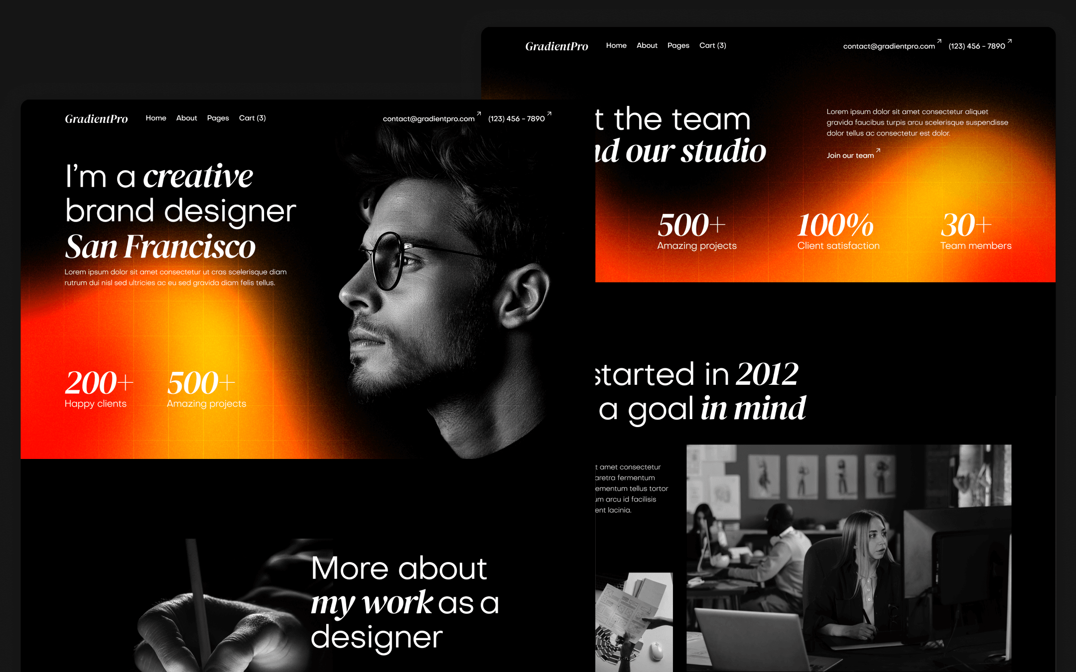 GradientPro Template para Webflow