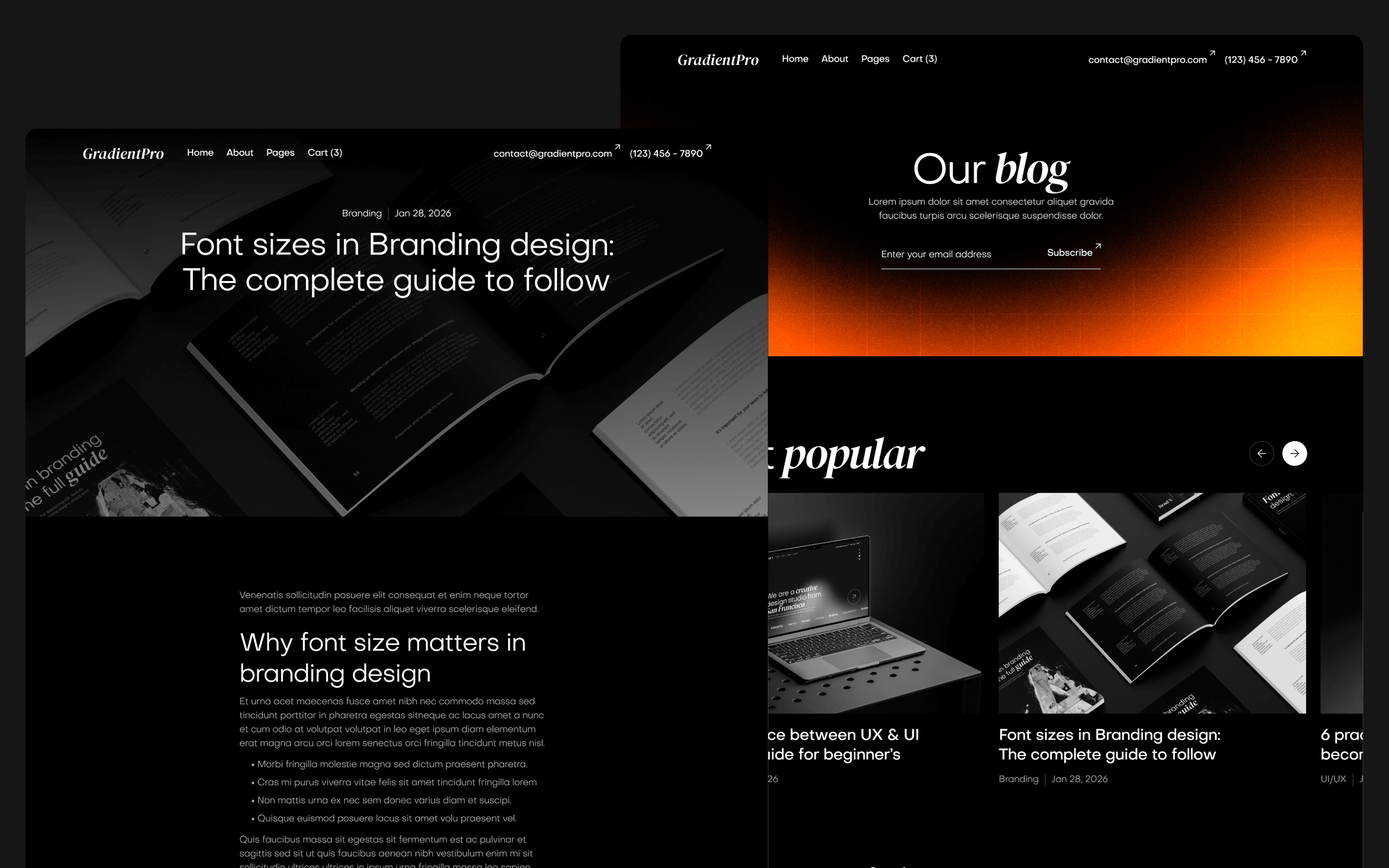 GradientPro Template para Webflow