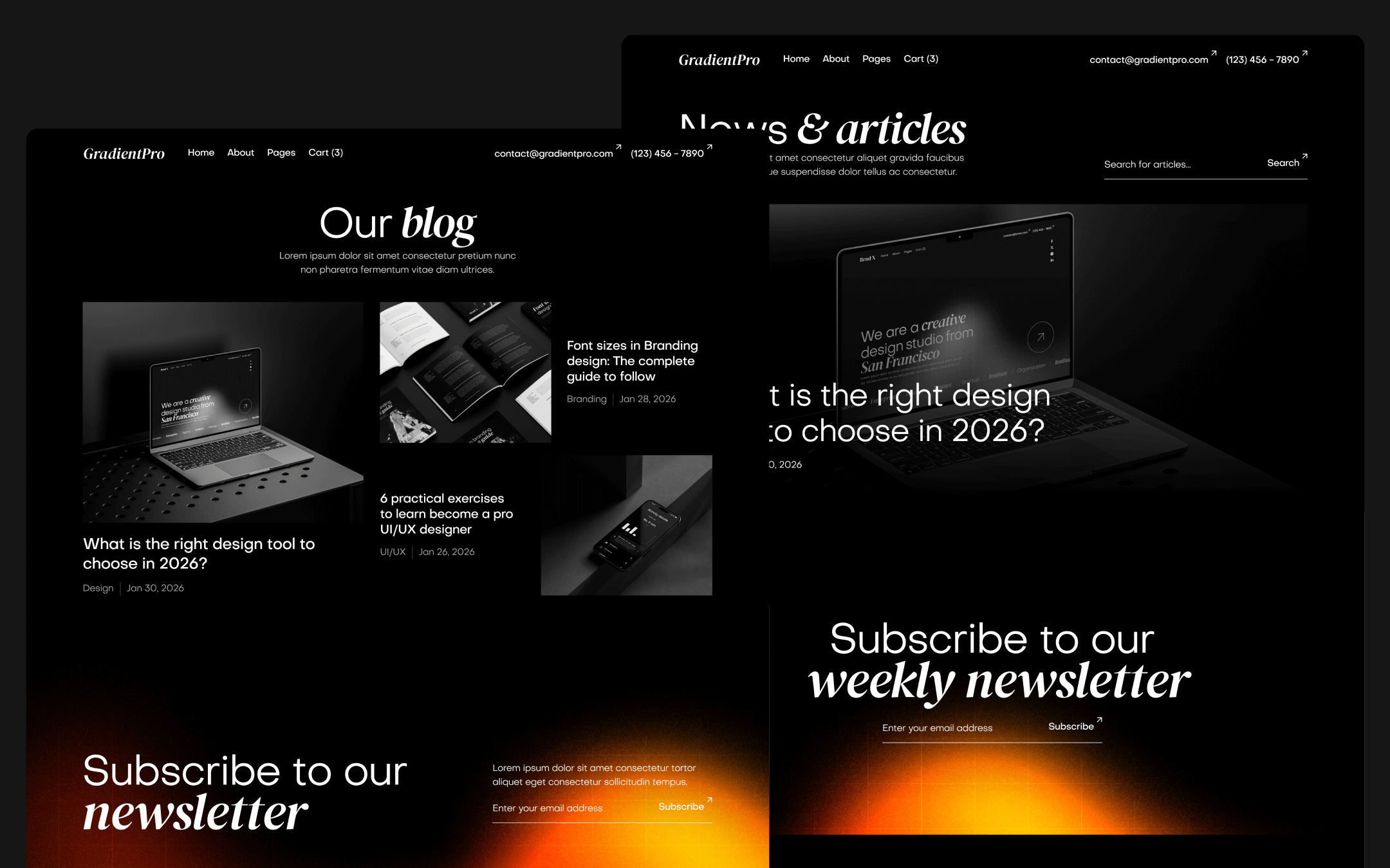 GradientPro Template para Webflow