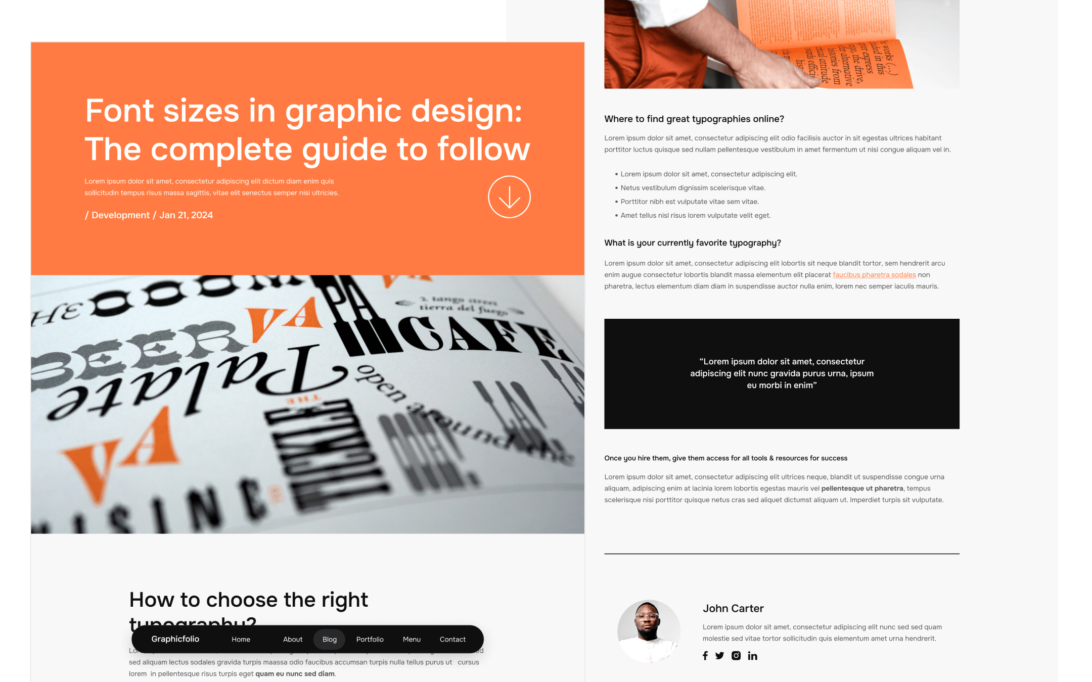 Graphicfolio X Template para Webflow