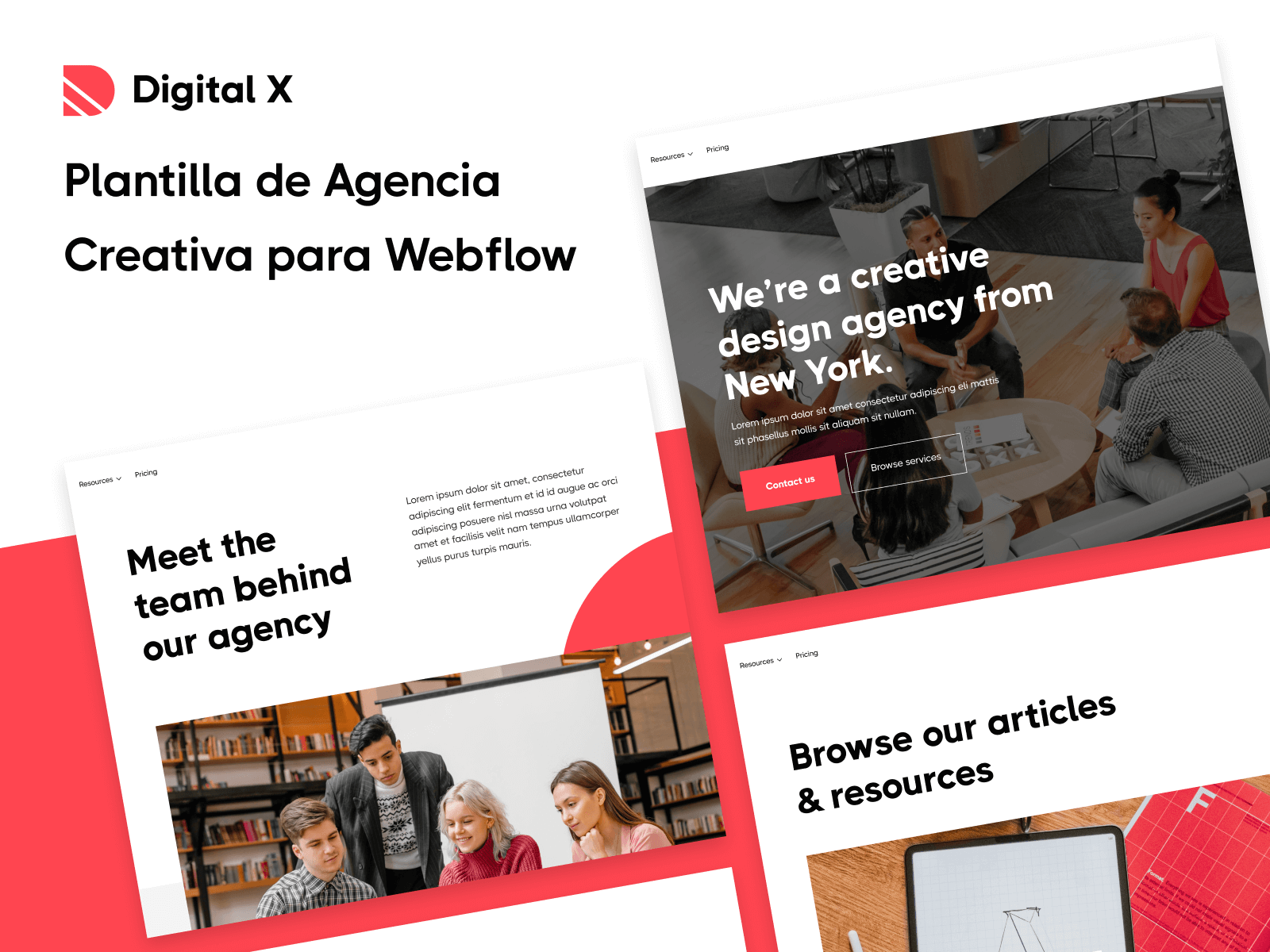 Plantilla de Agencia Creativa para Webflow