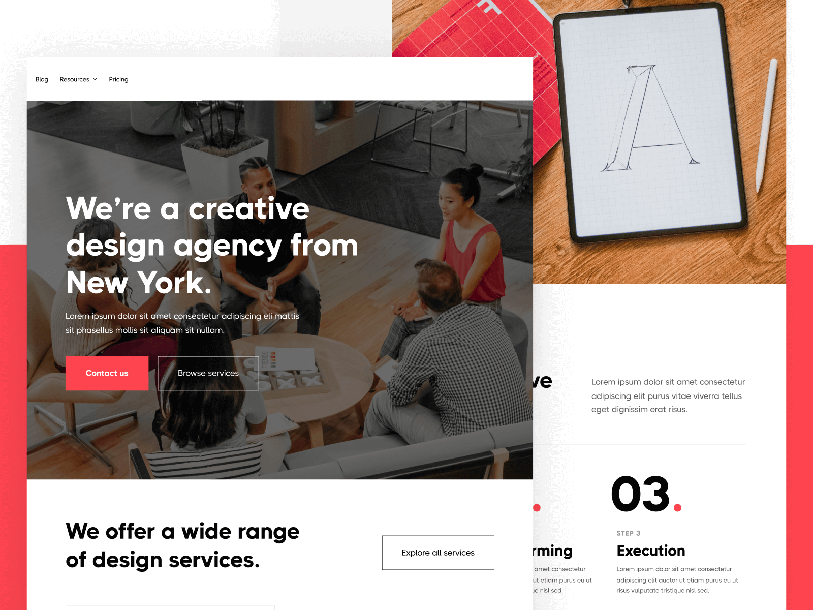 Template de Agencia de Diseño para Webflow