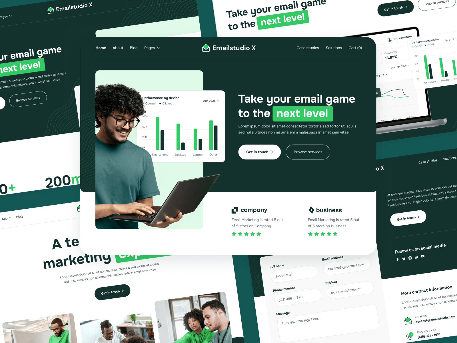 Plantilla para Webflow de Agencia de Email Marketing
