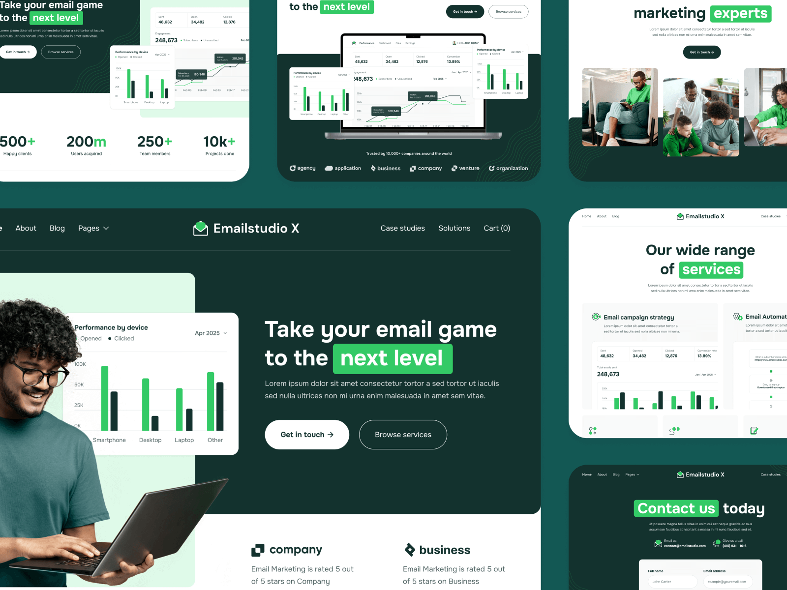 Plantilla de Agencia de Marketing para Sitio Web en Webflow