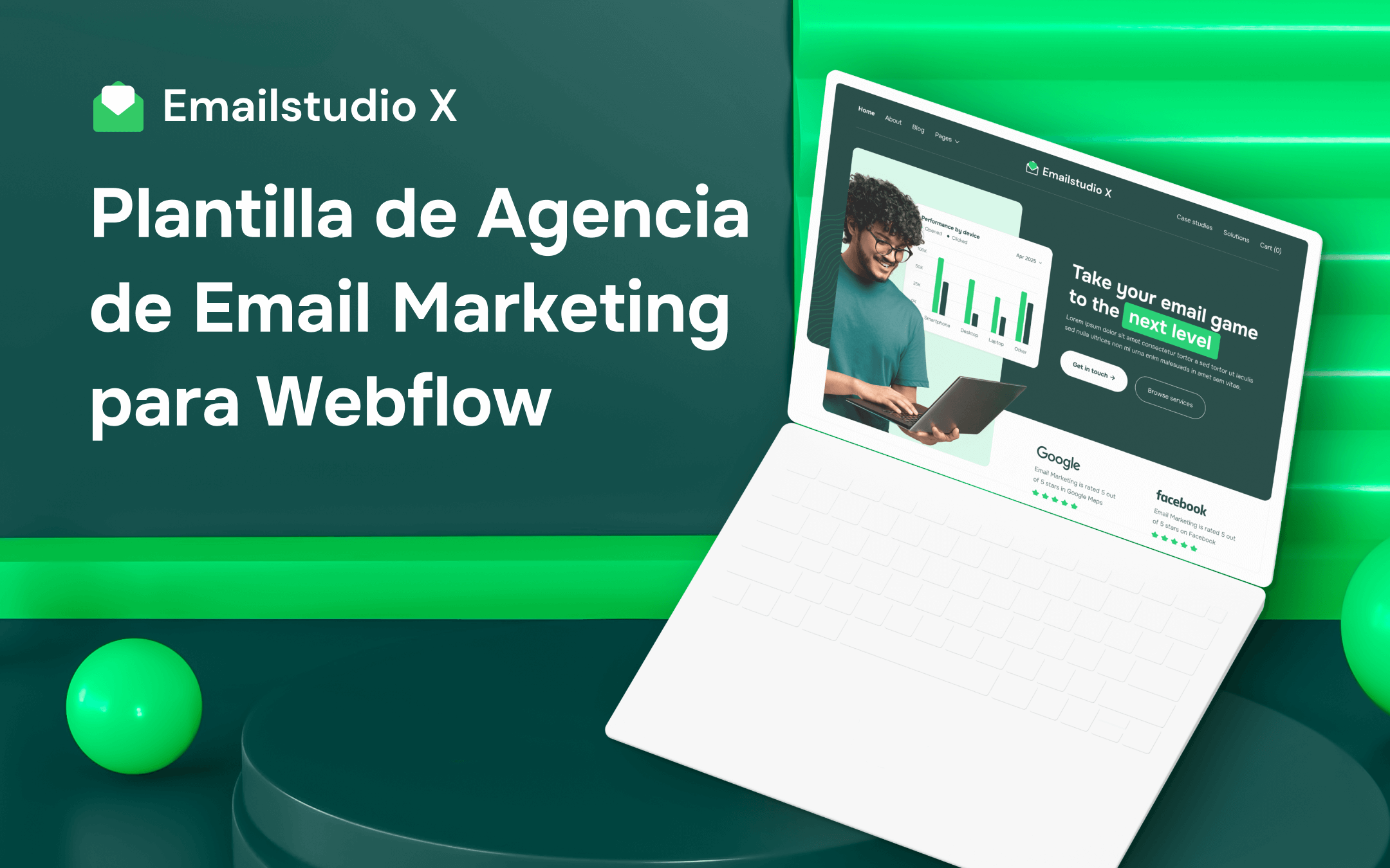 Plantilla de Agencia de Email Marketing para Webflow