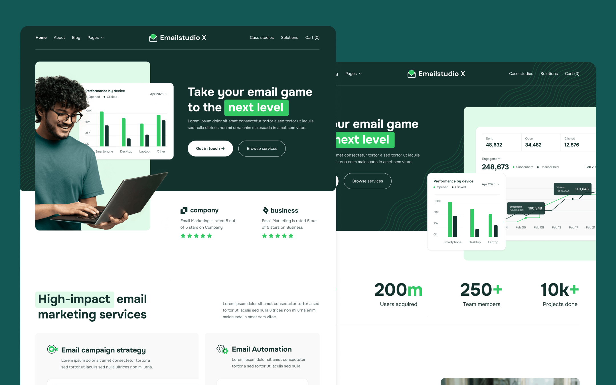 Emailstudio X Template para Webflow