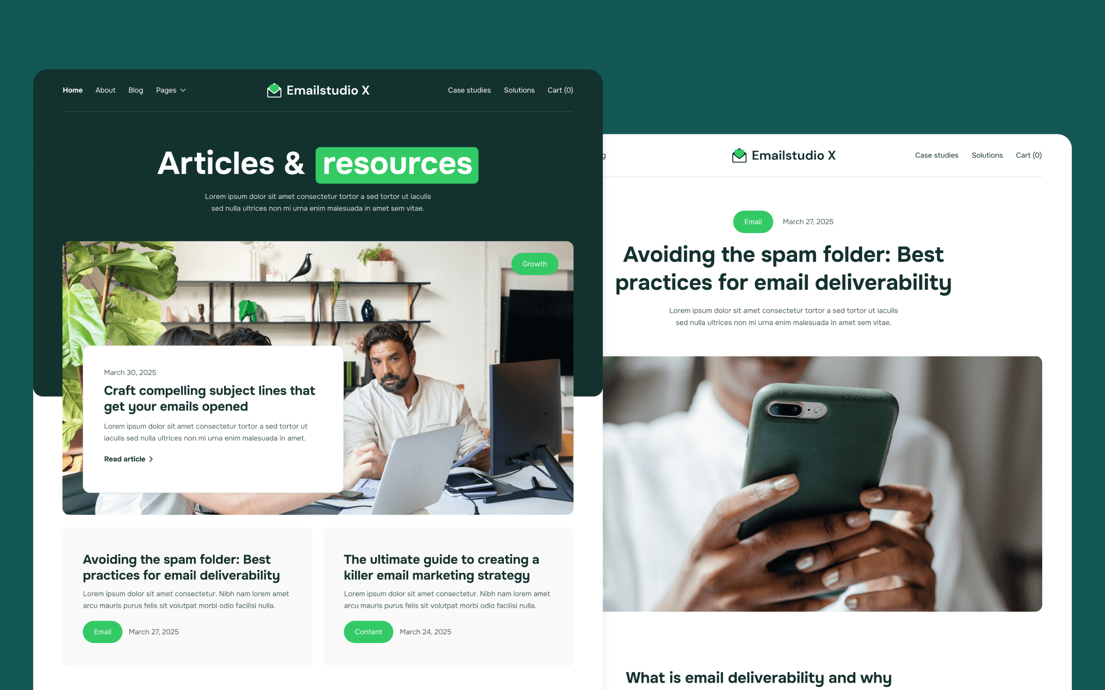 Emailstudio X Template para Webflow