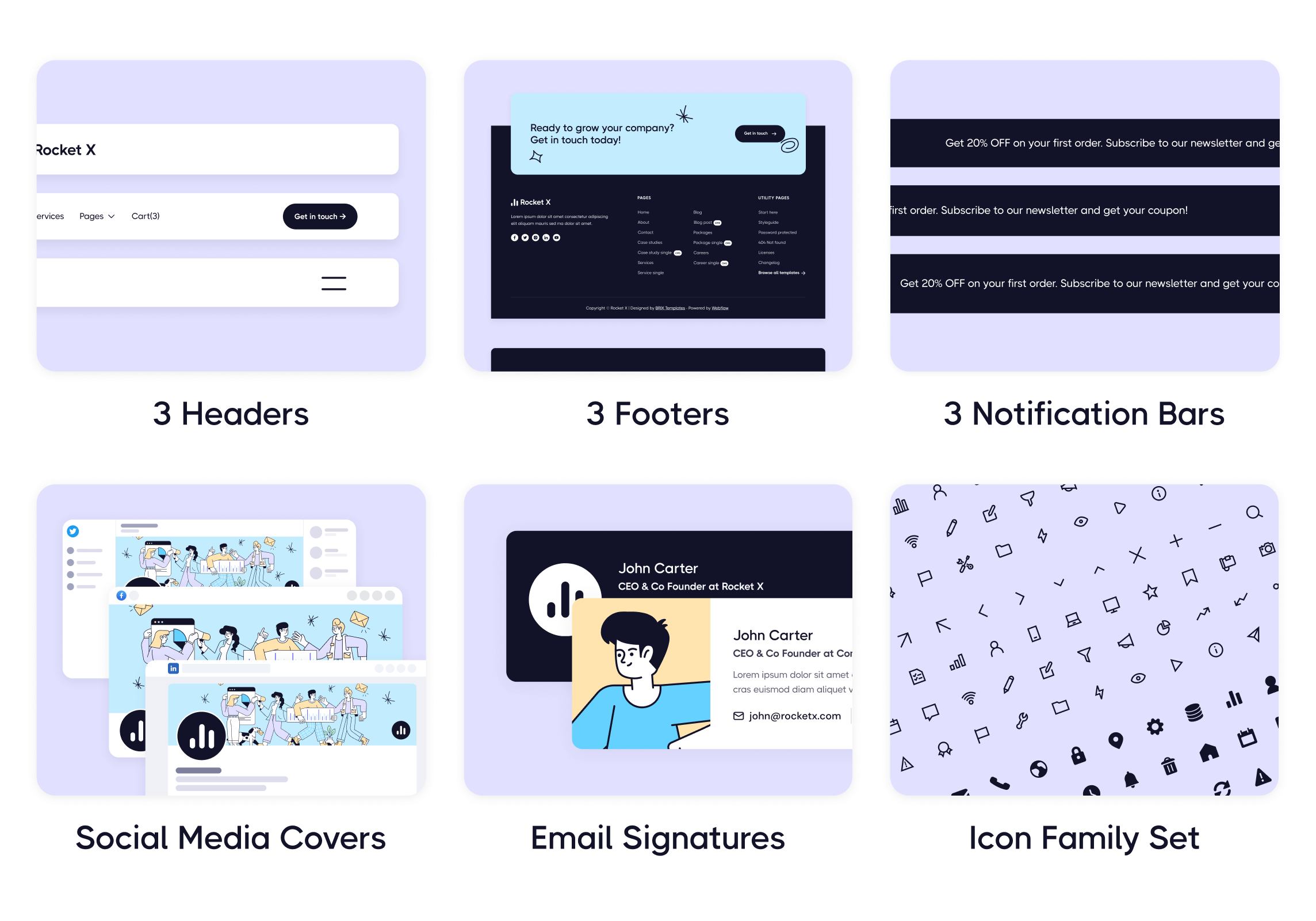 Rocket Marketing Webflow Template Benefits