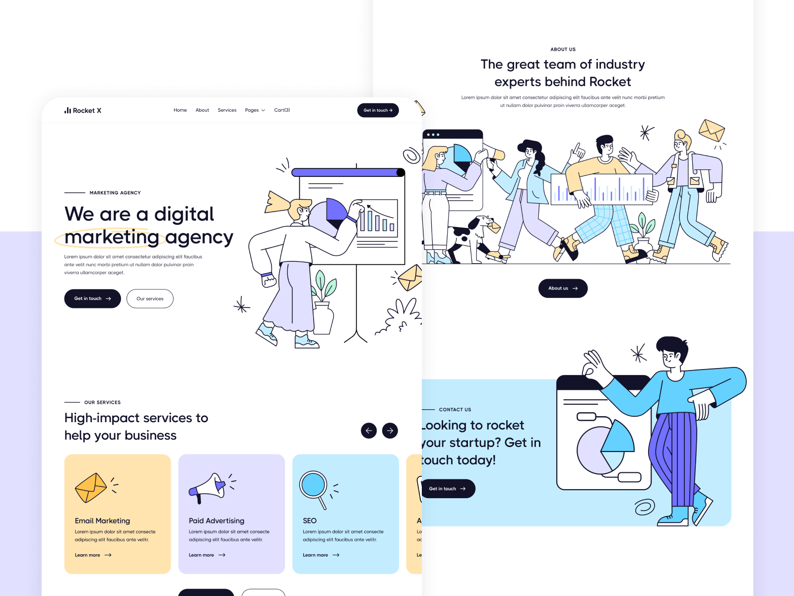 Template de Agencia de Mercadotecnia para Webflow
