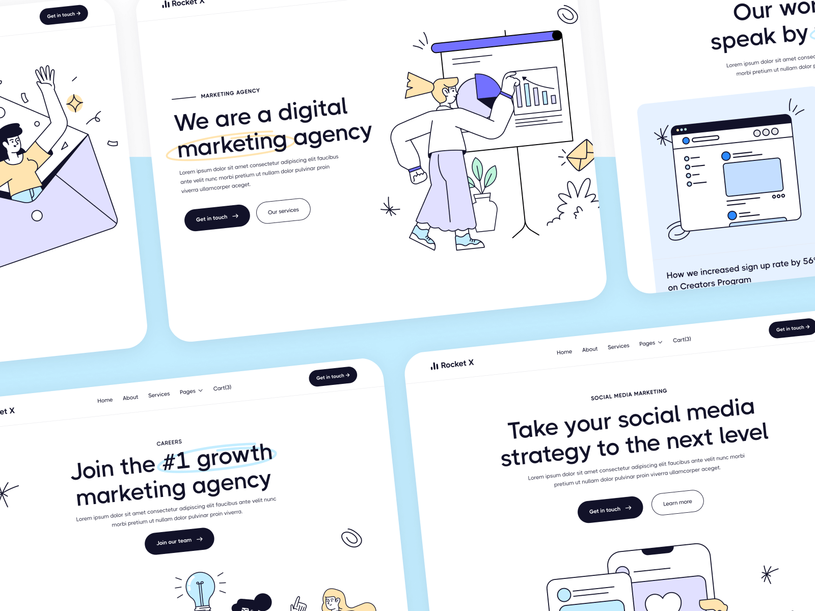 Plantilla para Webflow de Agencia de Marketing