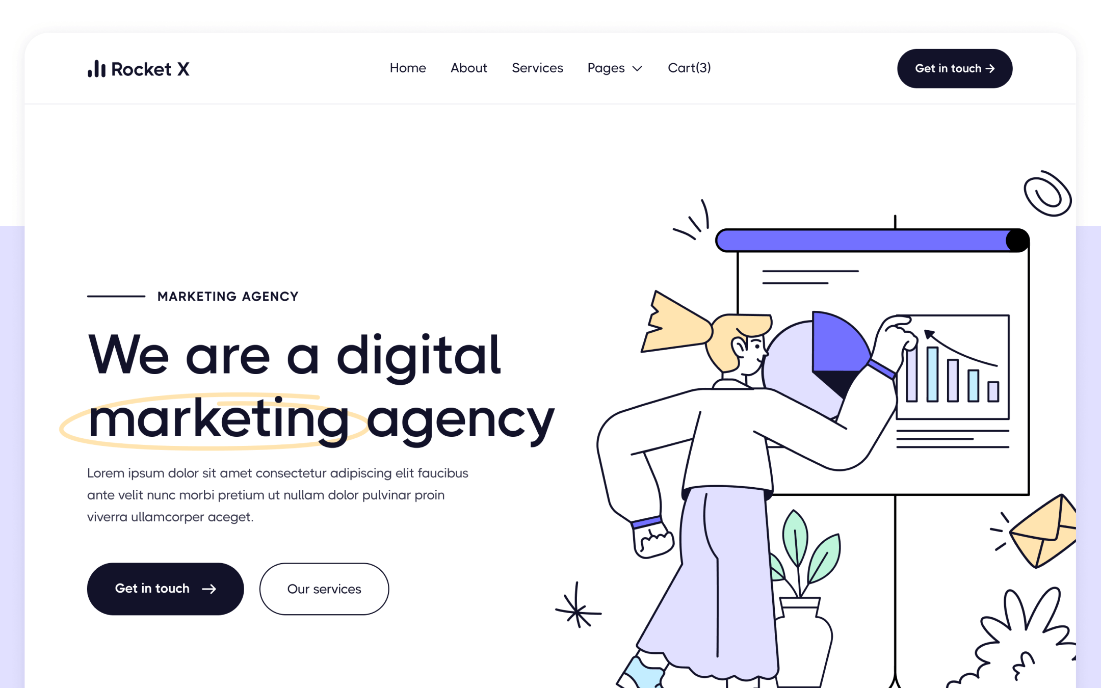 Plantilla de Agencia de Marketing para Webflow