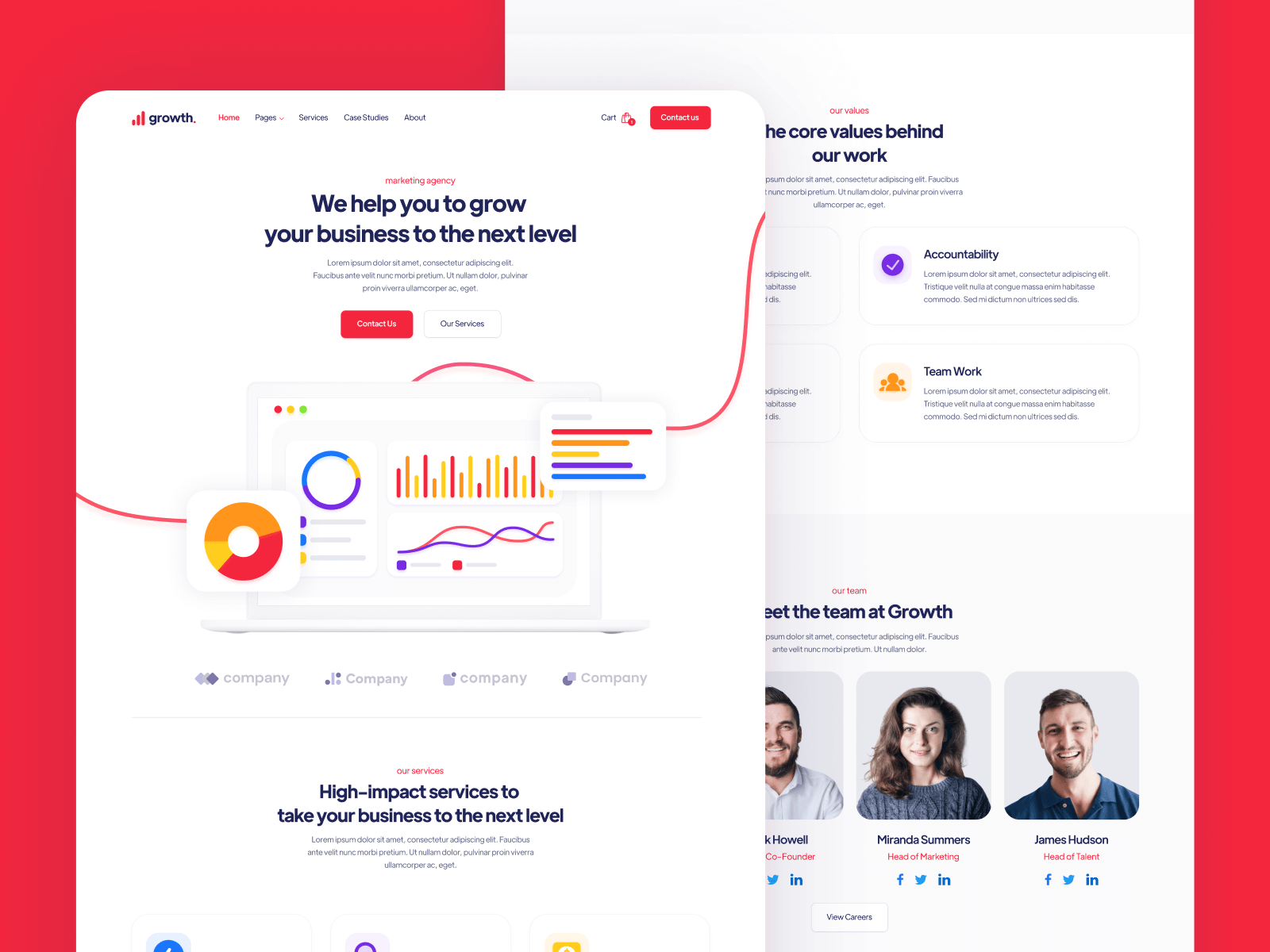 Plantilla de Agencia de Marketing para Webflow