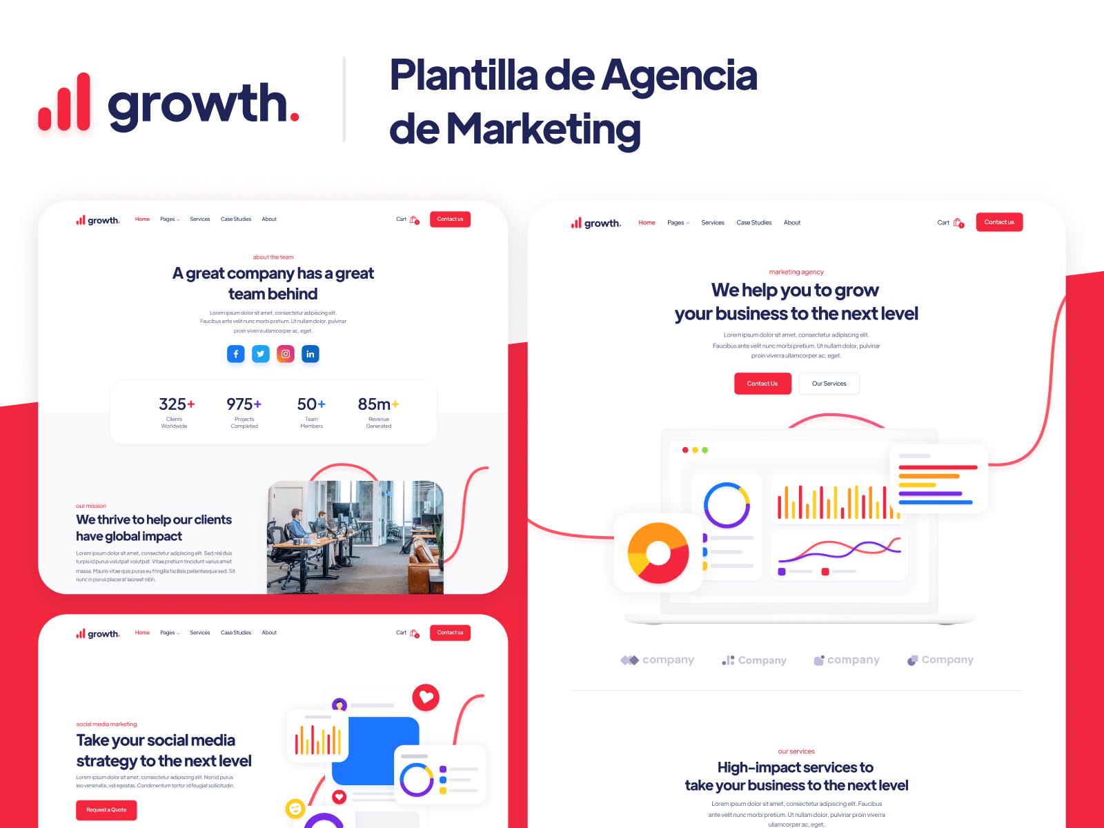 Plantilla de Agencia de Marketing para Webflow