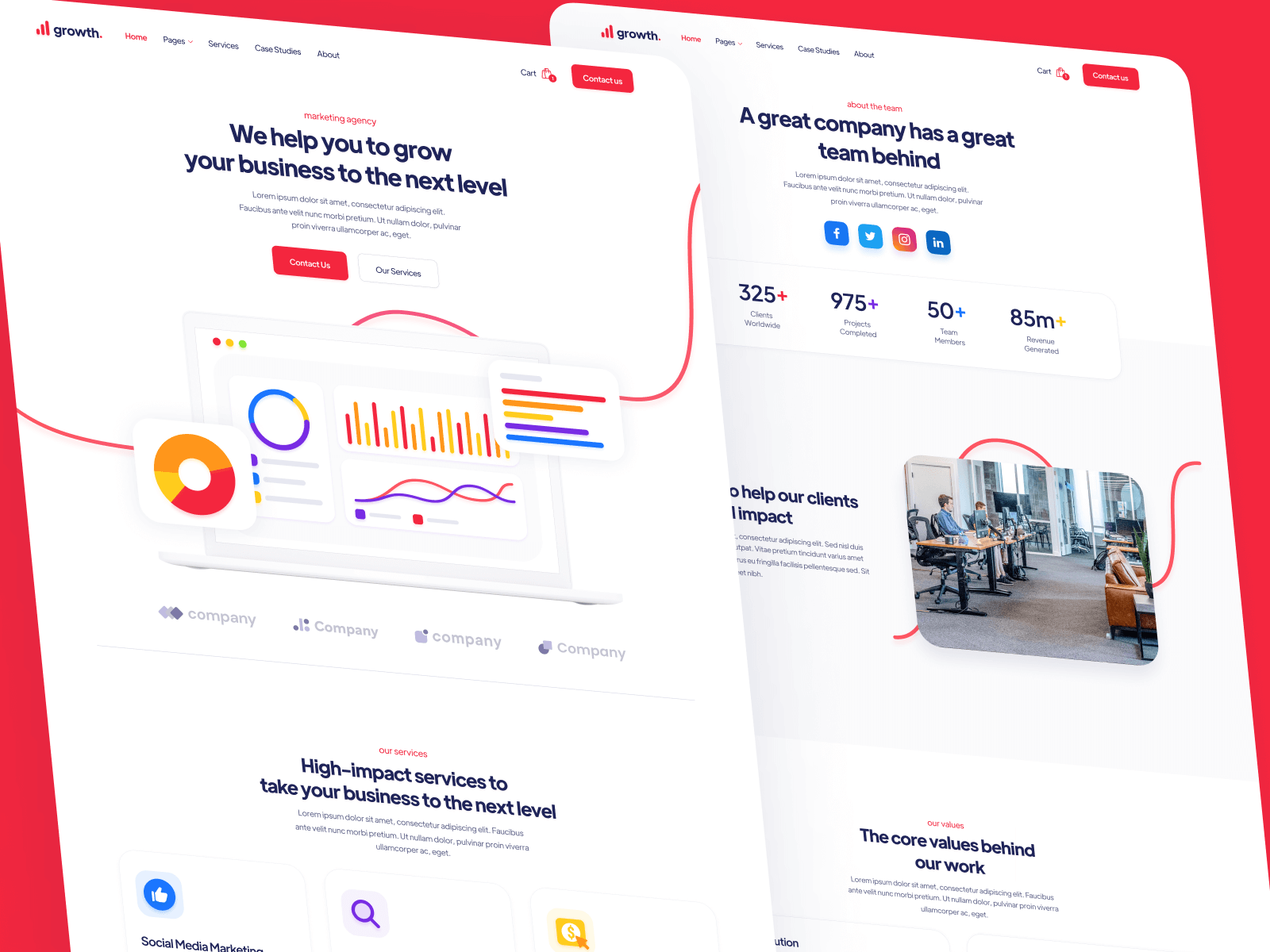 Plantilla para Webflow de Agencia de Marketing