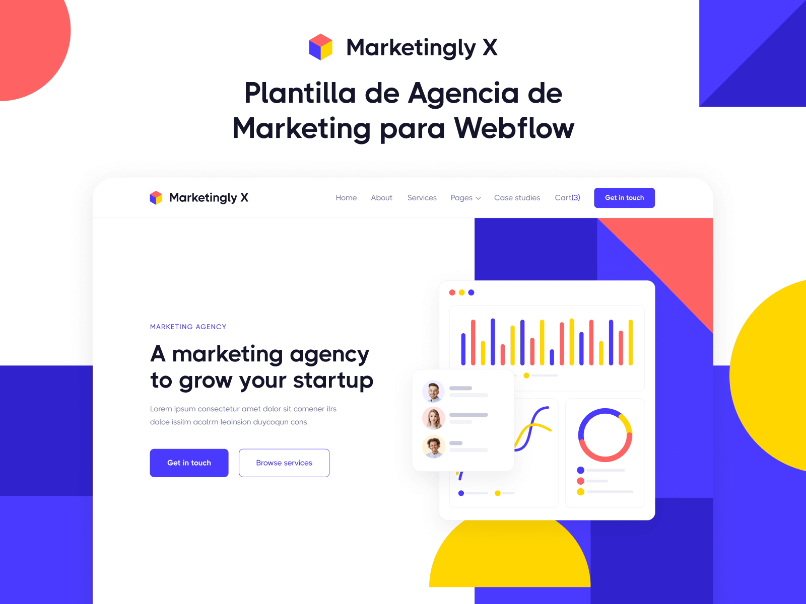 Plantilla de Agencia de Marketing para Webflow