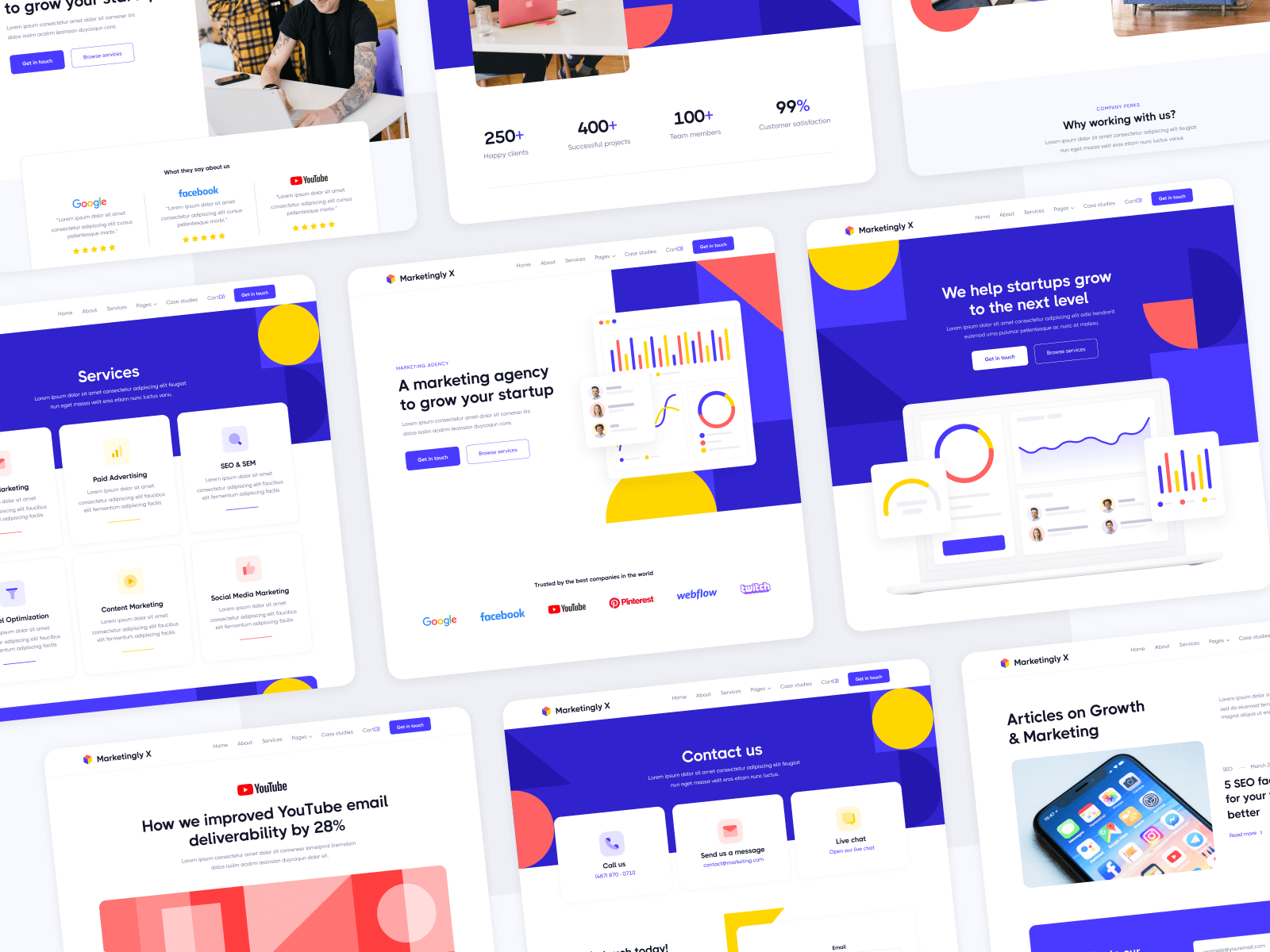 Plantilla para Webflow de Agencia de Marketing