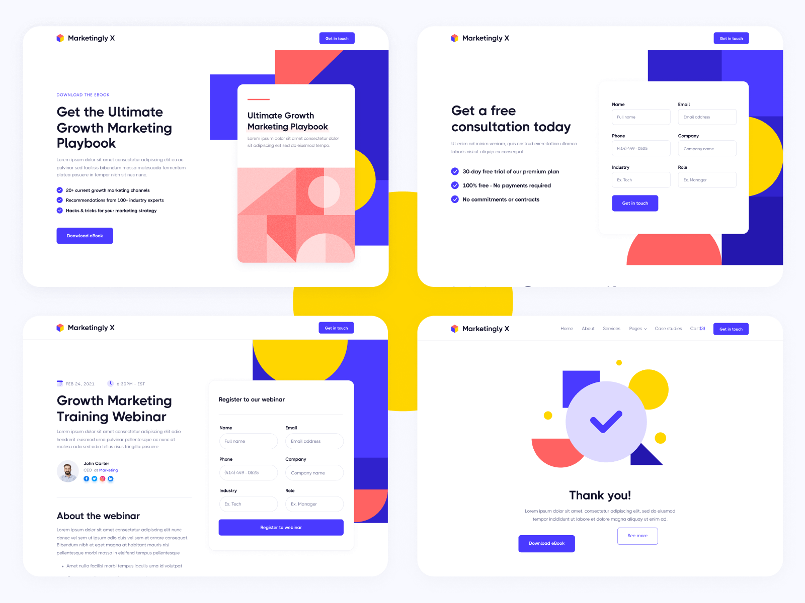 Plantilla de Agencia de Mercadotecnia para Webflow