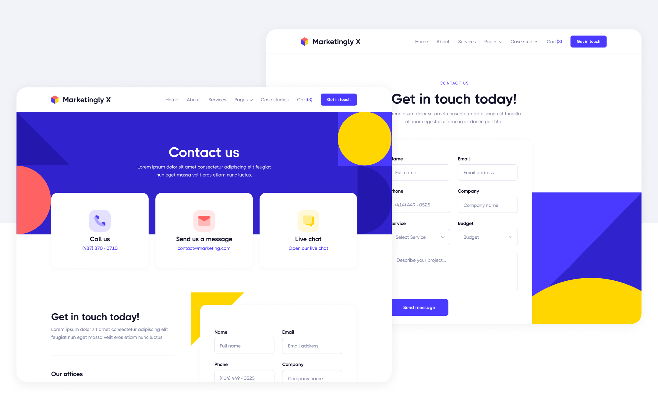 Marketingly X Template para Webflow