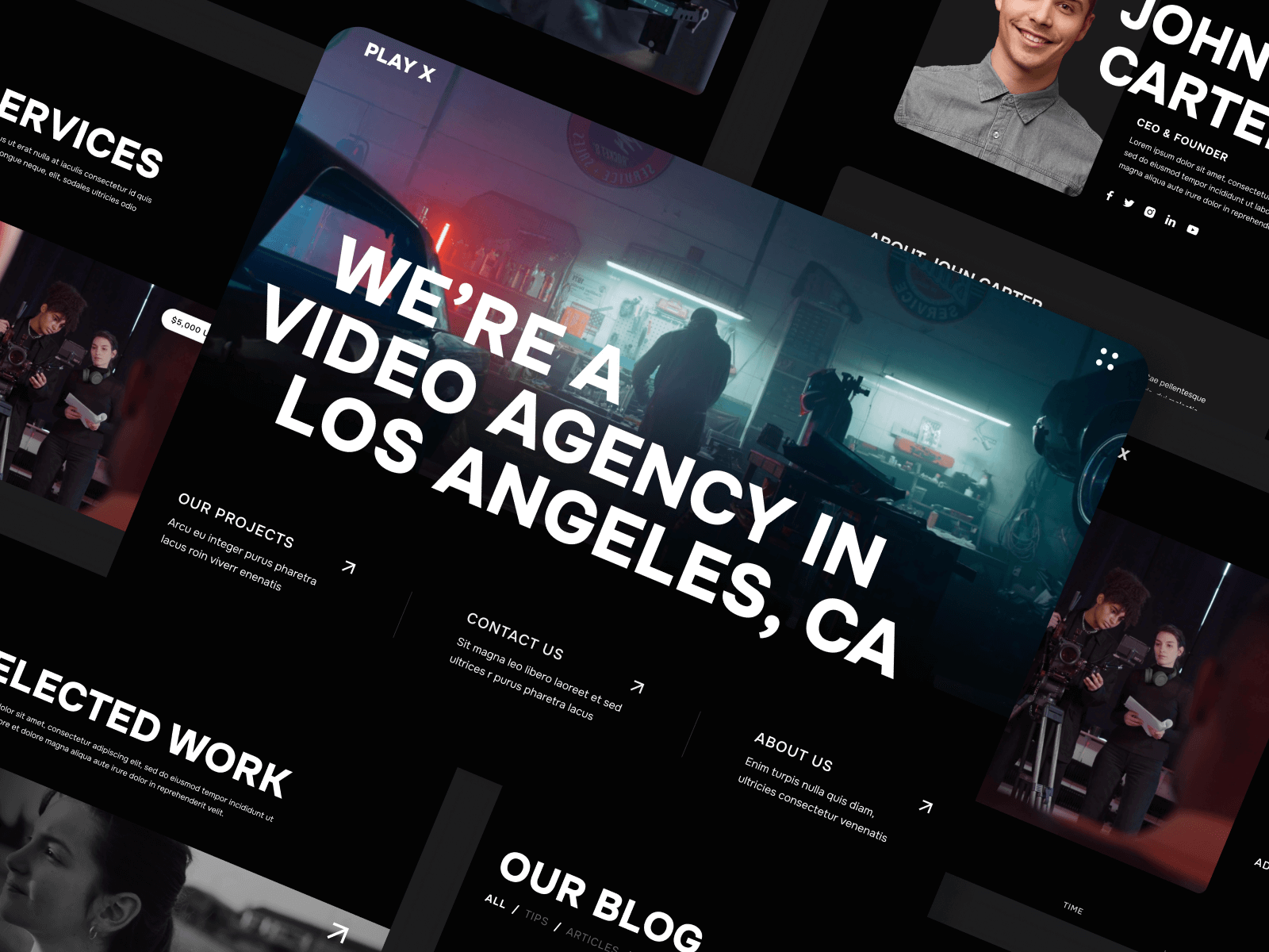 Plantilla para Webflow de Agencia de Producción de Video