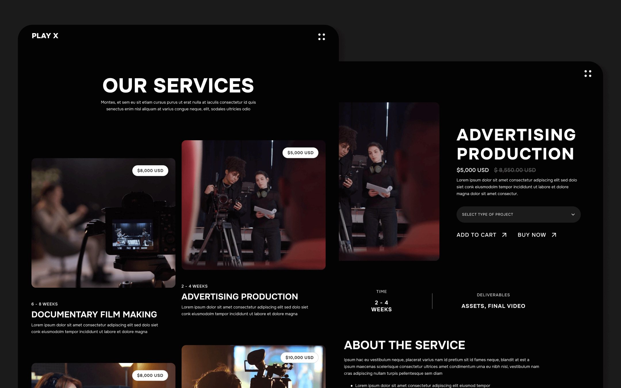 Play X Template para Webflow